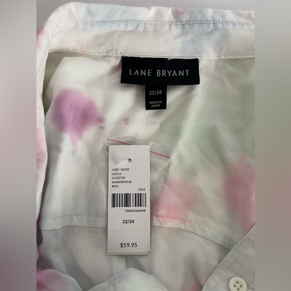 NWT Lane Bryant Women’s Tie Dyed Button Down. - Picture 7 of 7